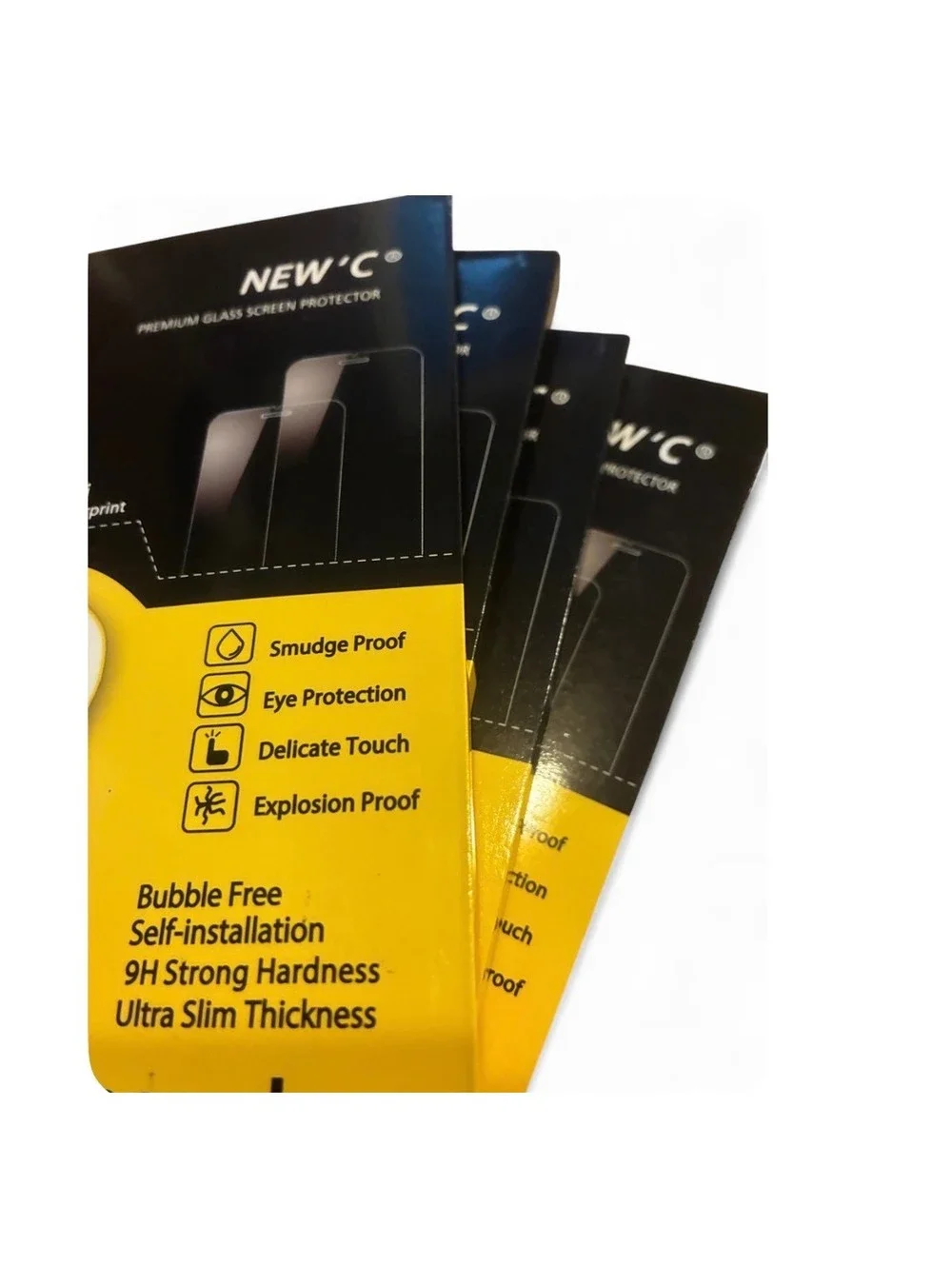 LOT OF 4 NEW'C iPhone 13 Privacy Screen Protector + Camera Lens Protector 3-Pack